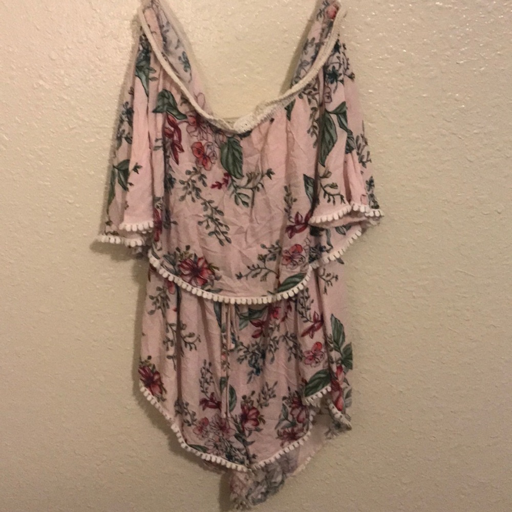 Light Pink Floral Romper!